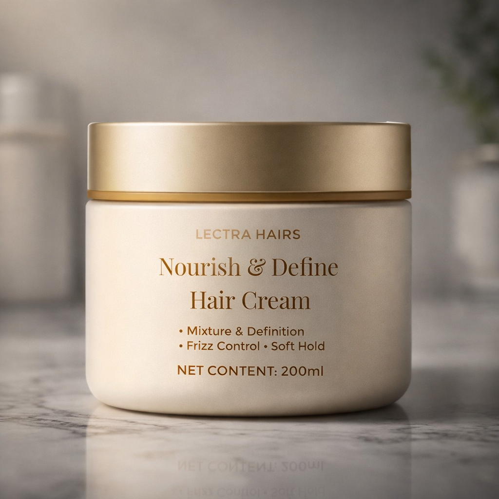 Hair Cream Label graphic design hair cream label design