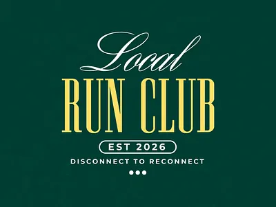 Local Run Club -Streetwear Tshirt Design clothing graphic design lifestyle minimalist retro run club tshirt streetwear tshirt tees tshirt tshirtdesign typography typography design vintage logo