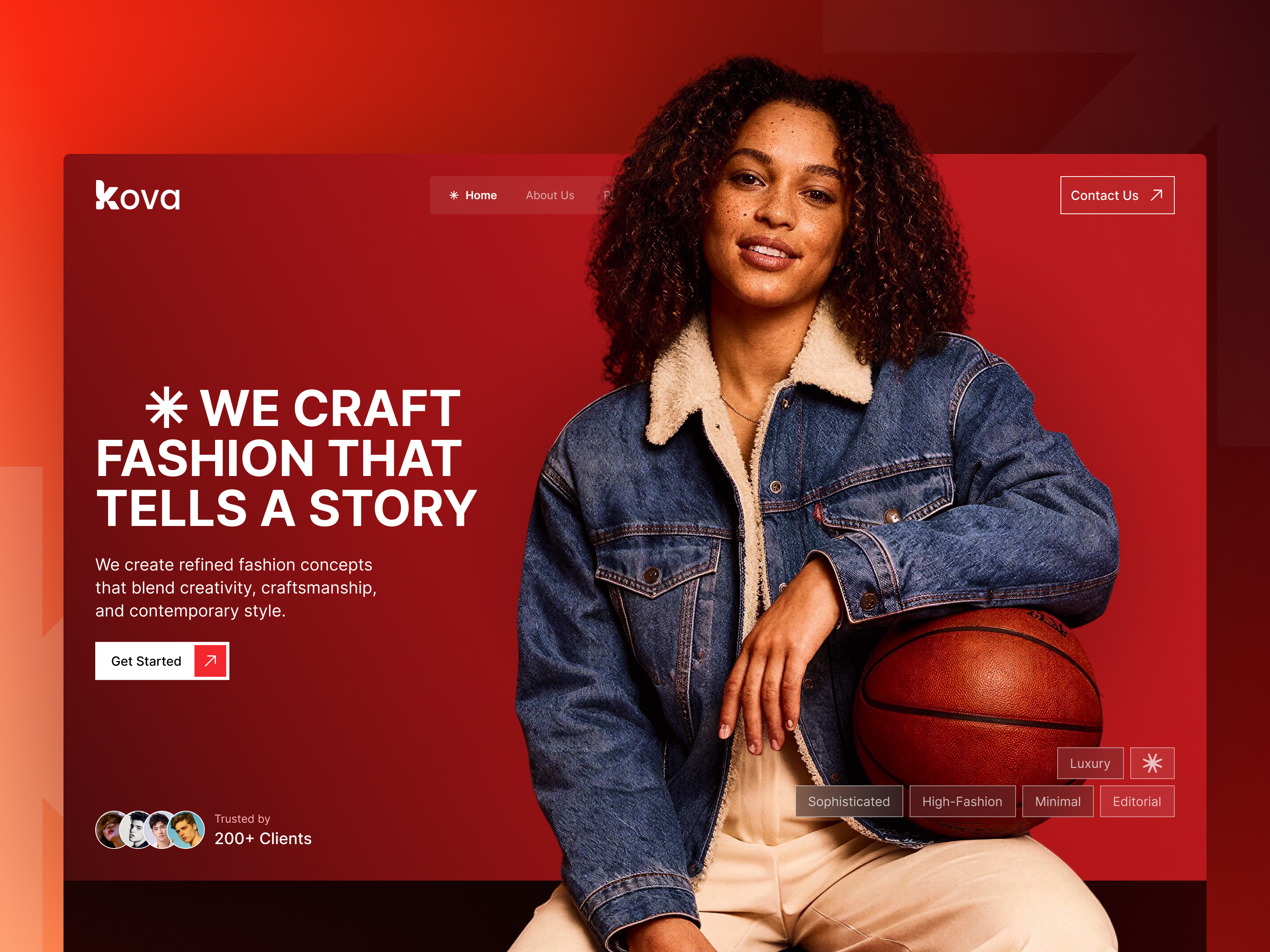 Kova | Fashion Agency Hero | Bold and Modern UI/UX clothing brand clothing store clothing website fashion fashion agency fashion landing page fashion store figma design hero hero exploration modern ui pixxen ux design