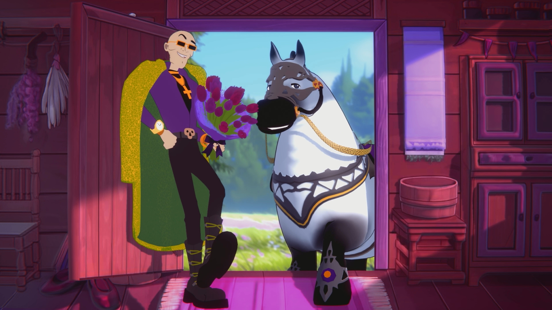 Slavic-core clip 2.0 | 3D animation 3d 3d character animation baba yaga cgi character design cinematic commercial concept art illustration katya gordon motion design motion graphics music video slavic folklore vfx visual identity worldbuilding