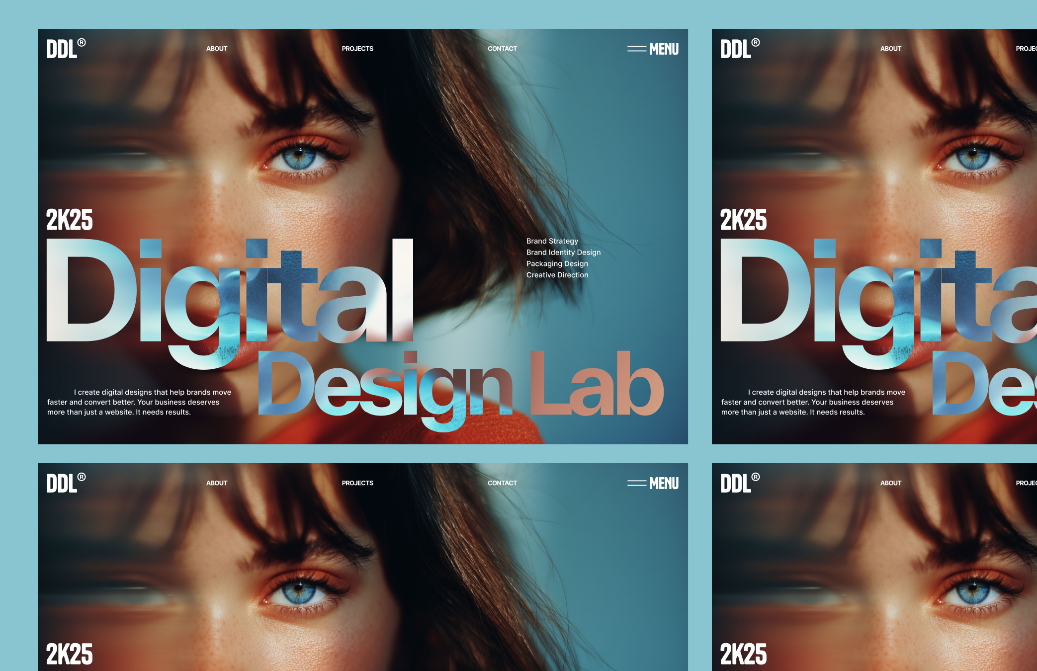 Creative agency agency creative design landing page logo portfolio section ui ux web website