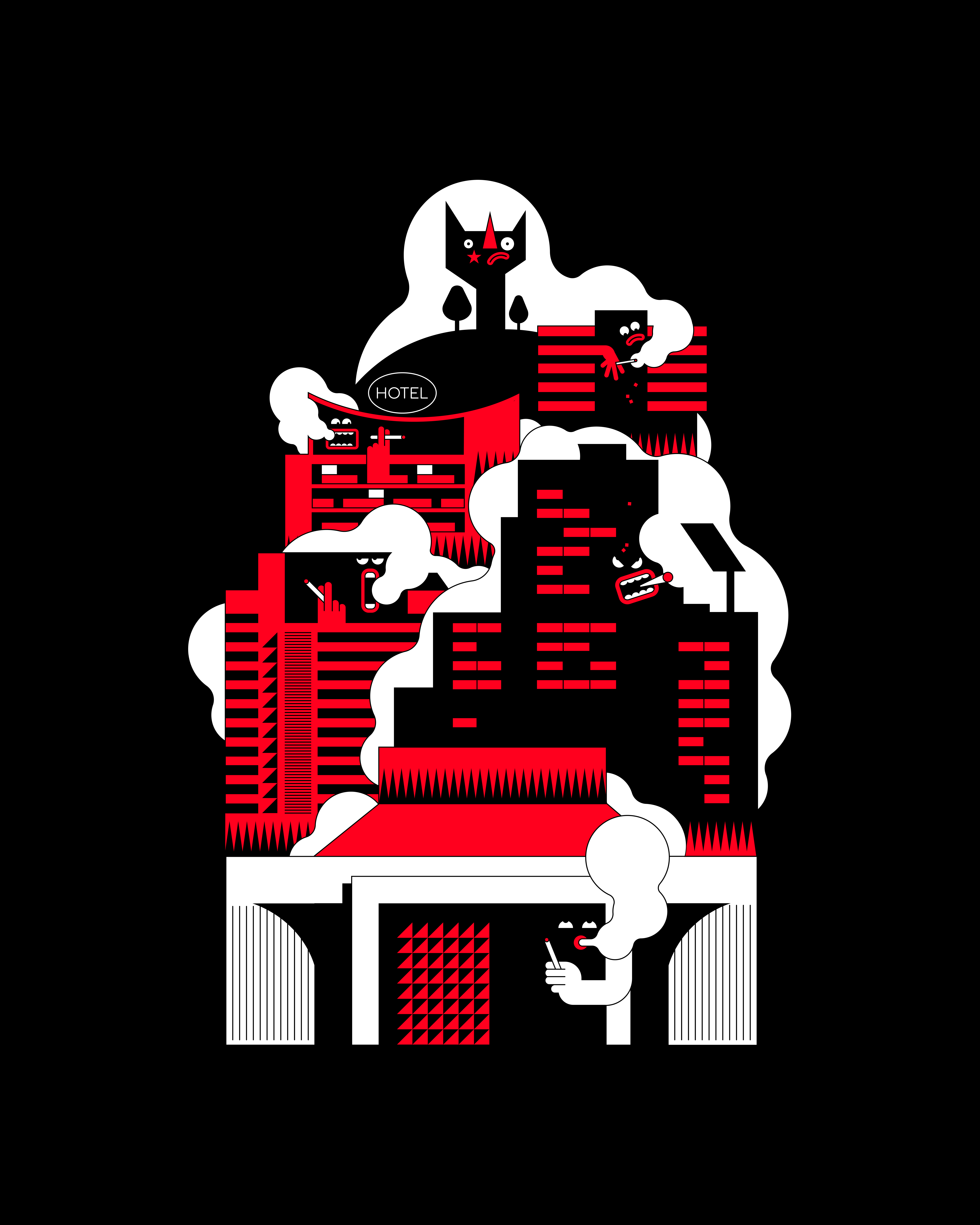 Zenica bosnia buidlings character design city design geometric art graphic design illustration portrait smoke vector zenica