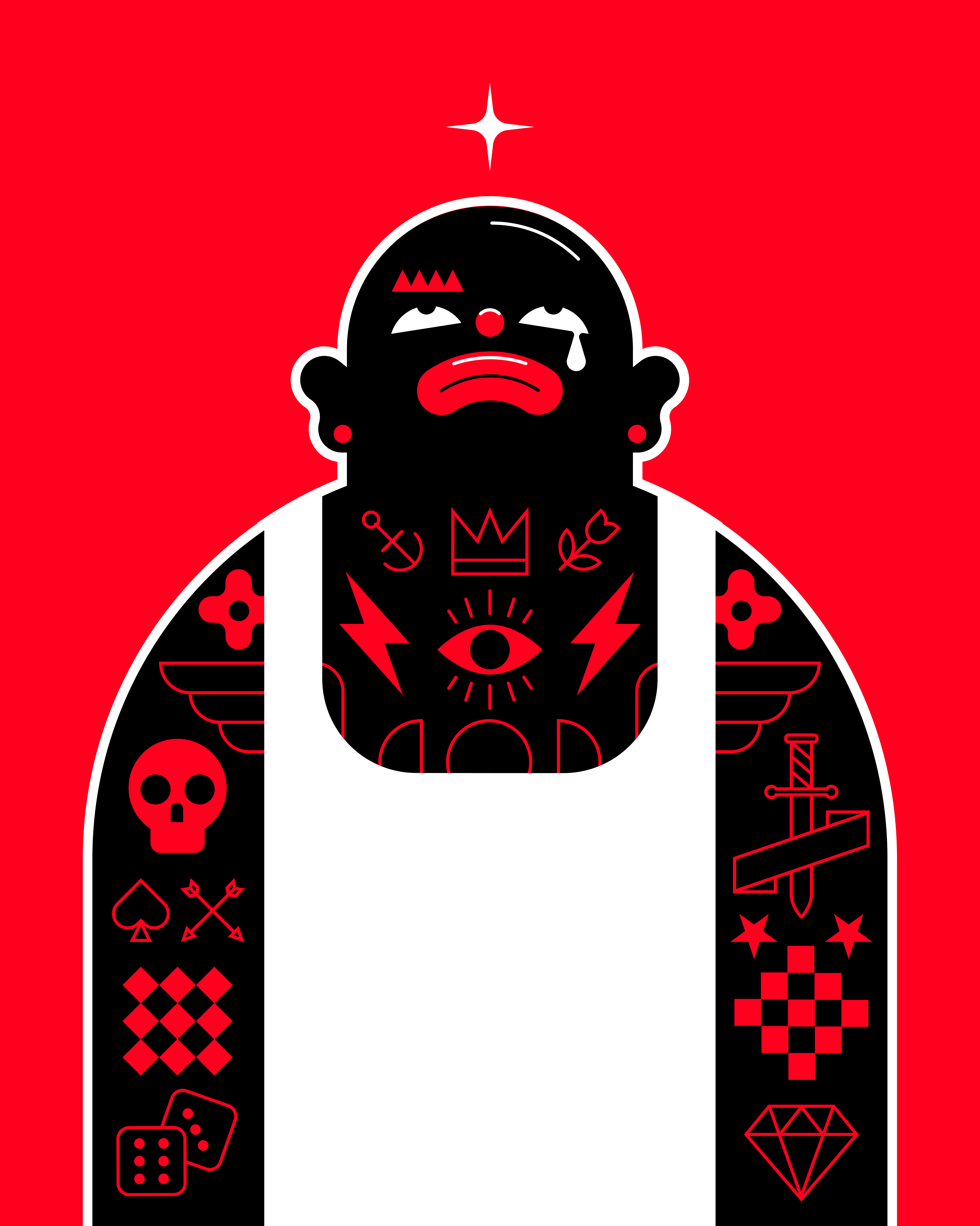 Soft steel. Tough tears. character design cry design geometric art graphic design hiphop illustration tattoo tears vector
