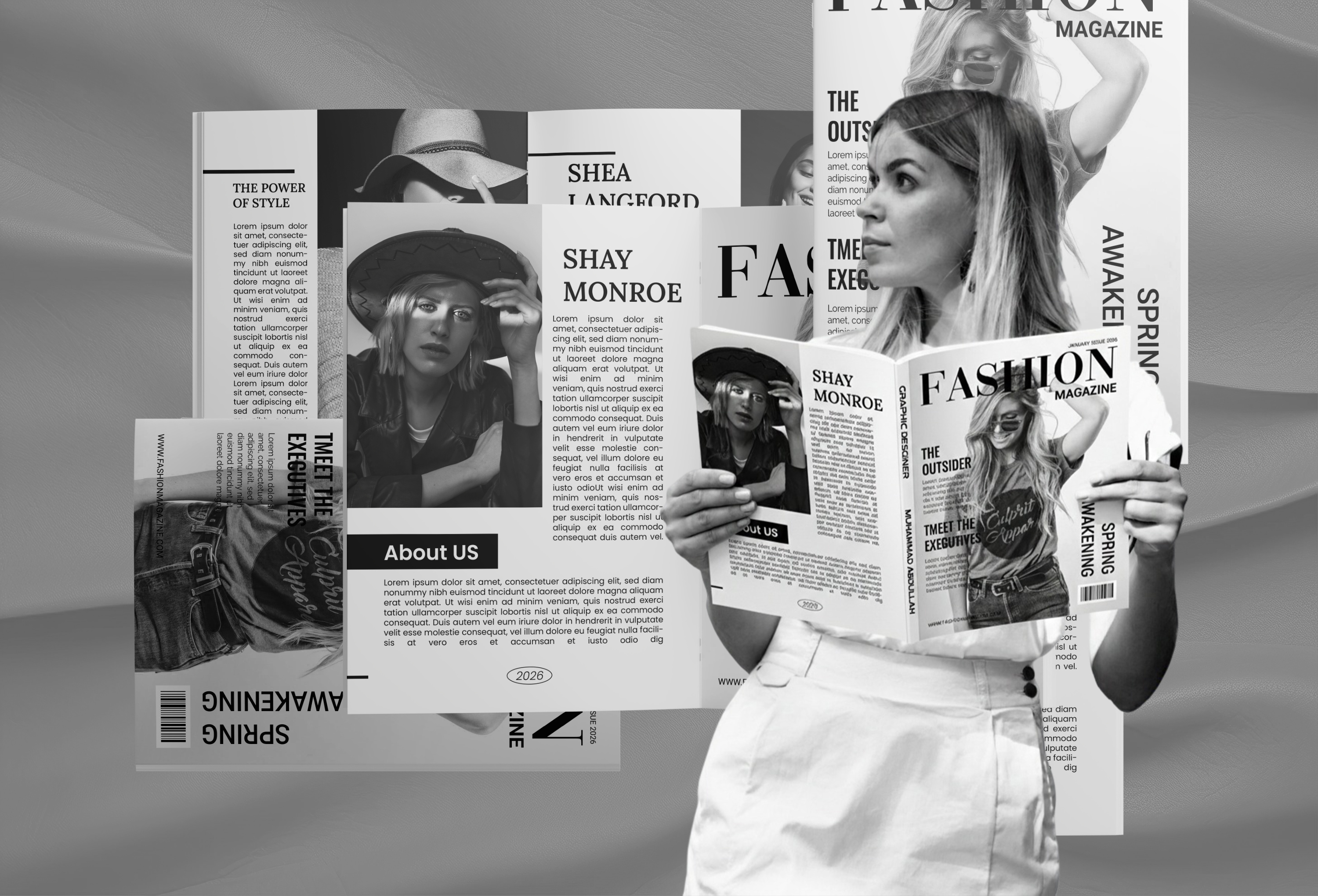 Modern Fashion Magazine Design Layout editorialn design fashion design graphic design layout design magazine design modern design modern fashion design modern layout modern magazine modern magazine design print ready