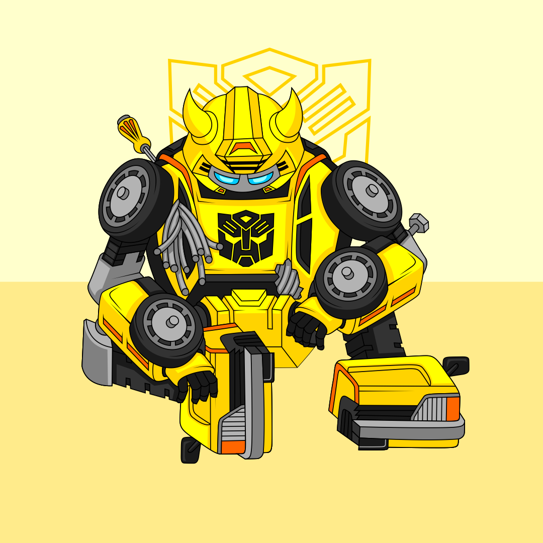 Cartoonized Bumble Bee animation artwork bumble bee graphic design transformers vector vector art vector design