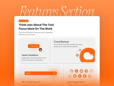 WorkBolt - Features Section Design benefits benefits design benefits section feature section features features section design framer design saas design web design why us why us design why us section