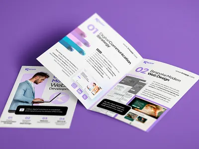 Brochure pour le studio digital Kreapp branding brochure design graphic design impression