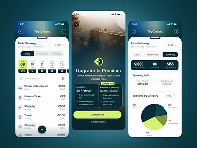 Darvia app design app ui design banking app design branding budget tracking app desing design finance app design fintech app design logo management app design mobile app design travel app design trip app design ui ui ux ui ux design