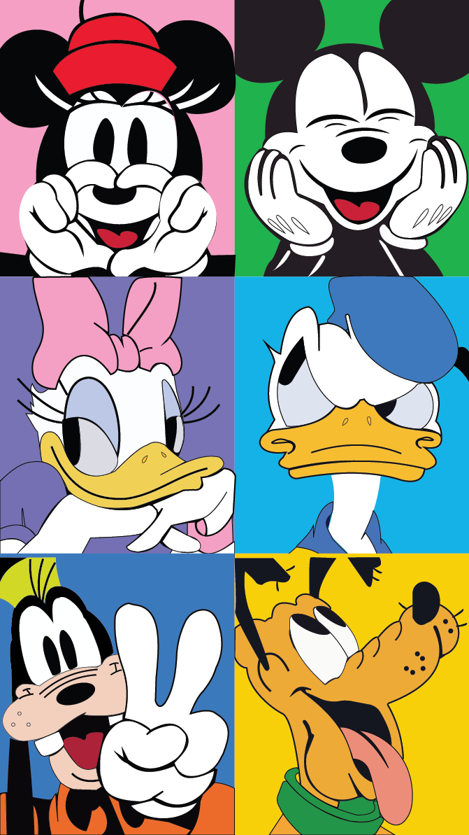 Mickey and his Friends Illustration advertisement branding design graphic design illustration logo typography ui ux vector