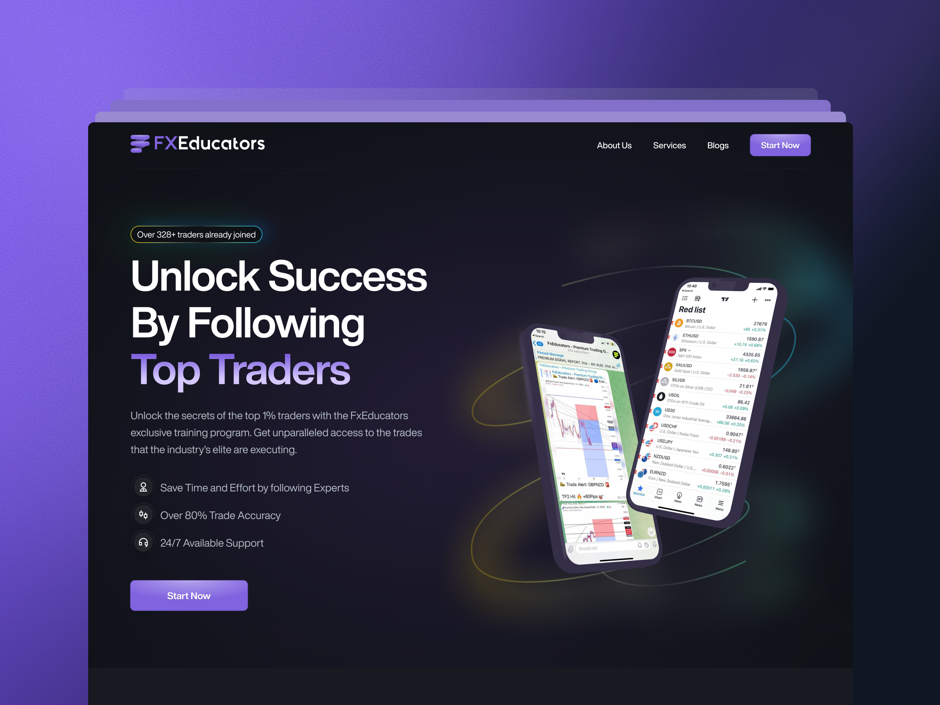 FX Educators - Fintech & Trading Platform Web Design app design branding clean crypto dark mode dashboard education finance fintech forex interaction design investment landing page minimal saas trading uiux user interface web design webflow