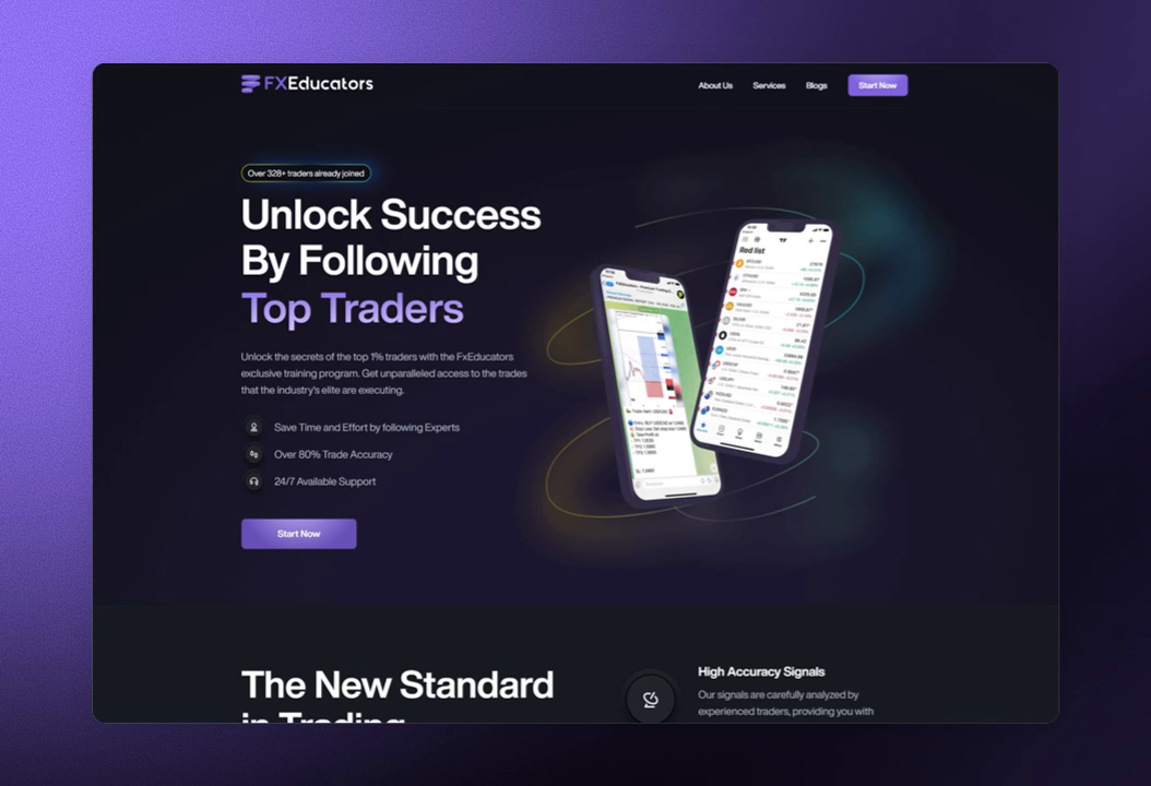 Example of Complete Case Study: FX Educators Webflow Development