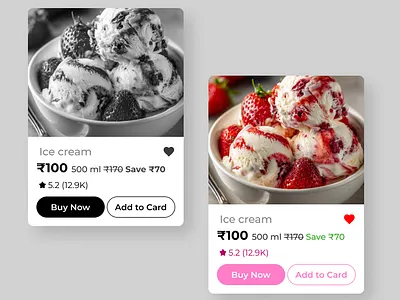 🍨 Dessert Product Card Design