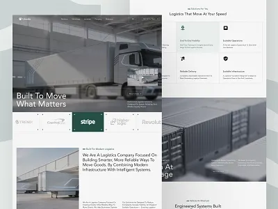Umoda – Logistics System Website Landing Page UI/UX Design clean dashboard dashboard design elegant graphic design landing page logistics logistics website minimalist modern modern design product design professional saas saas design simple ui ui design uiux design web design