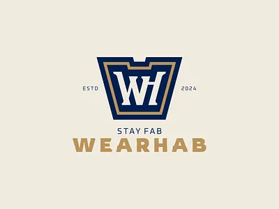 WH MONOGRAM LOGO brand identity branding clothing design graphic design illustration letter logo logo logotype monogram monogram logo types typography vector