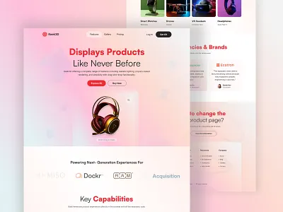 Product Showcase Landing page 3d animation clean design ecommerce ecommerce design electronics graphic design homepage illustration landing page logo product design product showcasing typography ui web ui website website design