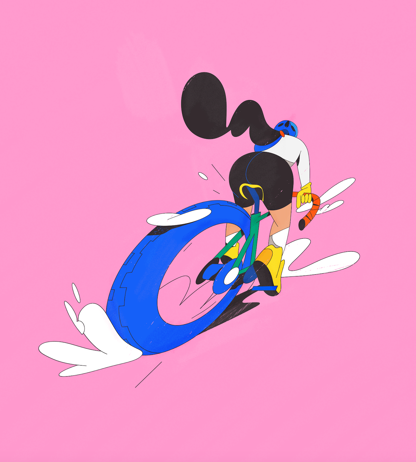 Gravel cycling cyclingillustration gravelbike illustration janisandzans sportsillustration