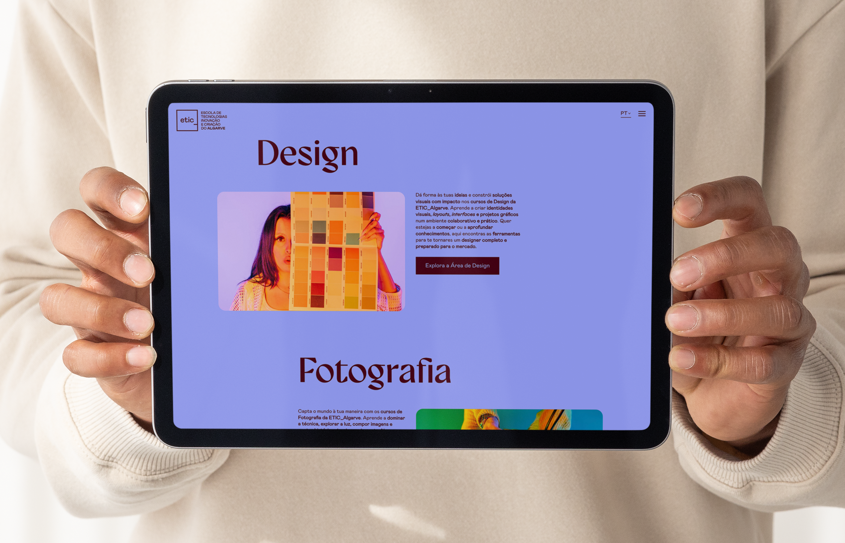 ETIC Algarve Website – Interactive & Motion Elements animation branding digital design motion graphics ui ux web design website design