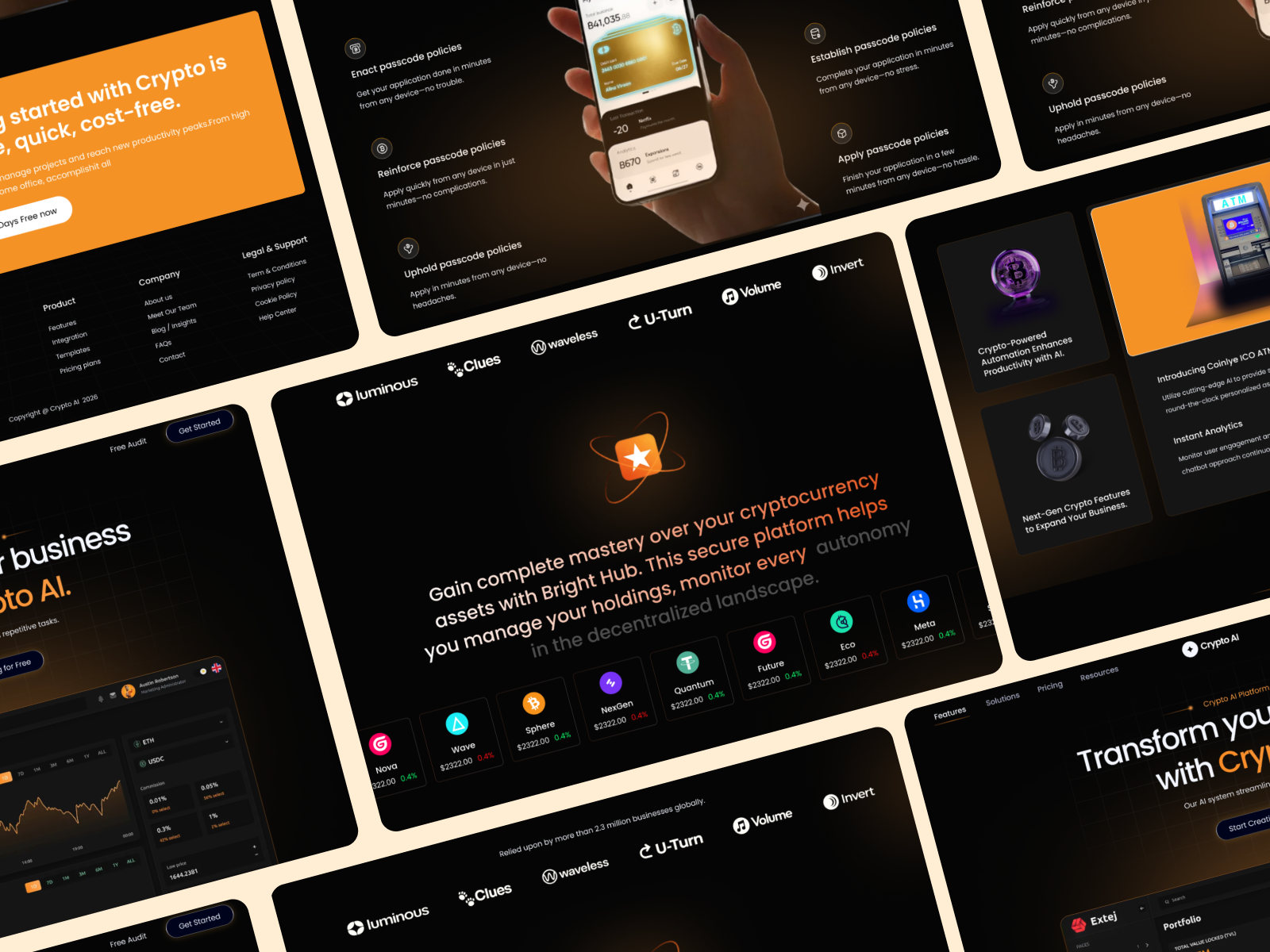 Crypto AI Website Animation 3d ai ai website animation branding crypto crypto website design graphic design illustration landing page logo motion graphics ui webdesign website website animation