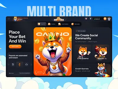 Multi-Brand iGaming Design System betting casino dark mode dashboard design system gambling game ui gamification igaming mobile app product design sportsbook ui kit user interface web design