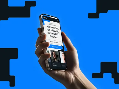 Portable NFT Resumes for Web3 Talent bold clean hire hiring identity minimal nfts pattern resume talent ui ux web3