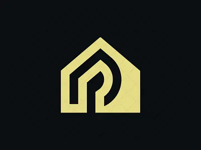 R House Logo construction corporate home home bilder house letter r lettermark logo logodesign minimal moderm poperty r initial realestate