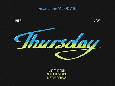 Thursday | Lettering branding graphic design lettering thursday typography