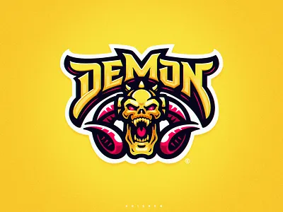 Demon demon graphic design illustration mascot skull sport tshirt