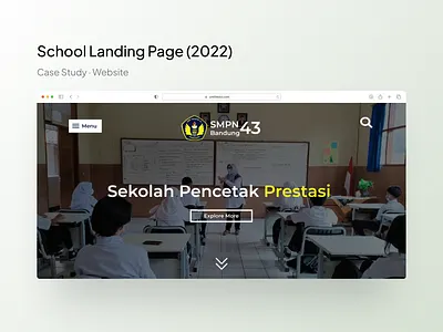 43 - School Landing Page hero section school website ui website