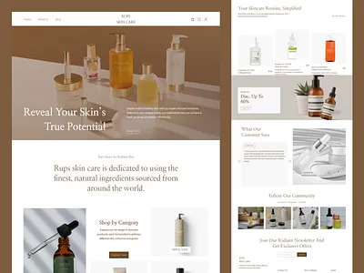 High-Converting E-commerce UI for Skin Care Product ecommerce landingpage shopify shopify store shopify theme skin care skin care store ui ui design ux web ui web ux website