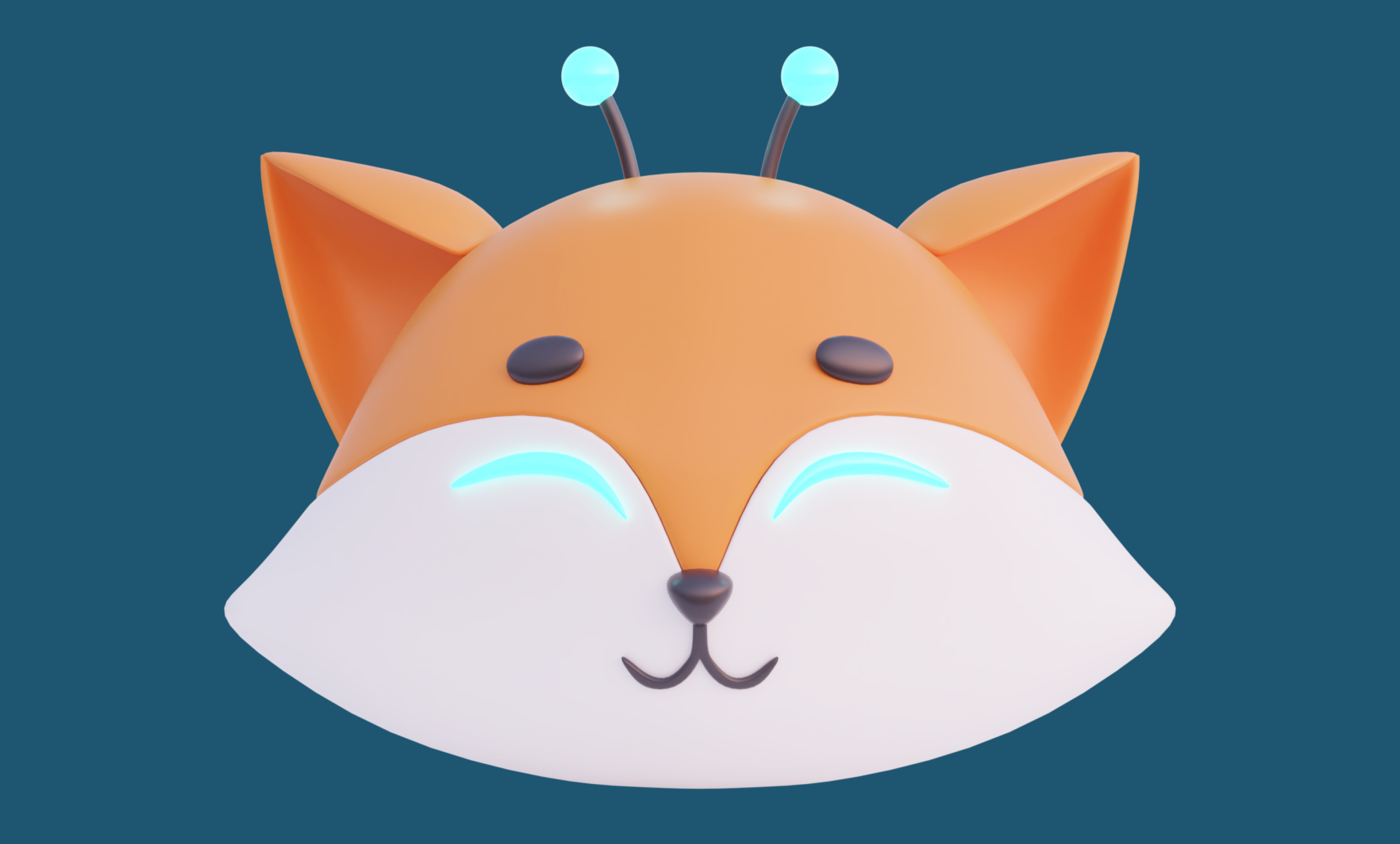 Robo Fox - 3D Mascot Emotions 3d 3d character 3d illustration 3d mascot 3d modeling blender blender modeling branding character design character illustration emotions fox character mascot character mascot design robot character stylized 3d