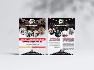 Gym & Fitness Flyer Design | Melun Academy branding creative layout fitness branding fitness flyer fitness poster flyer design graphic design gym branding gym flyer gym marketing health and fitness marketing design modern design poster design print design sports design sports flyer training flyer workout flyer