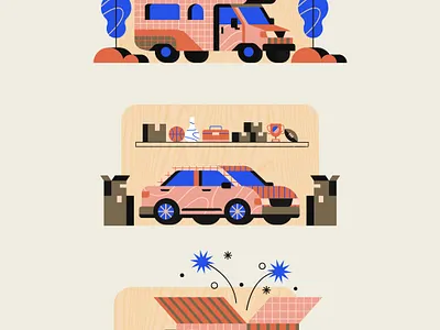 Startup Illustration Exploration brand illustration design process illustration pattern design startup system design vector illustration visual identity