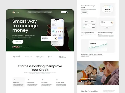 Finvo - finance website design interface product service startup ui ux web website