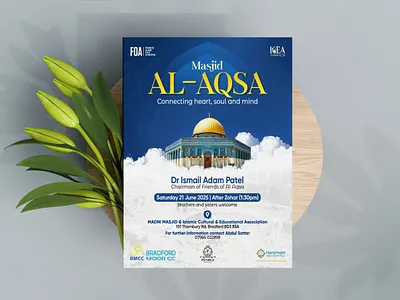 Design for Islamic Event Seminar | Masjid Al-Aqsa Poster al aqsa branding clean layout event flyer graphic design islamic branding islamic design masjid al aqsa minimalist design muslim event poster concept professional flyer religious seminar social media post typography vector art visual identity waliullahgm