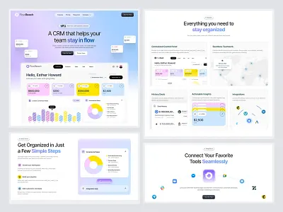 Saas Landing Page 3d animation graphic design ui