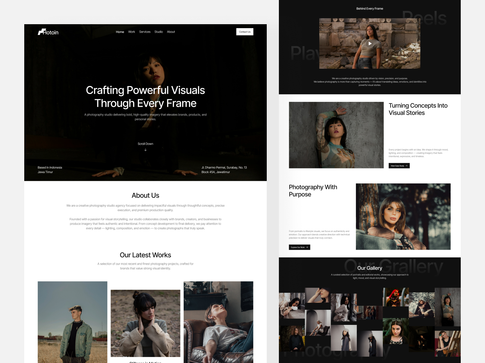 Photoin - Photography Studio Agency aesthetic agency branding clean cool dashboard design illustration landingpage logo photo photograph photography studio ui uiuc uiux ux website