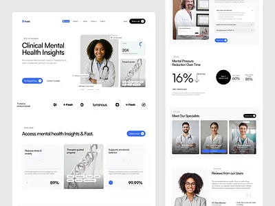 Medical Website Design for Healthcare best doctor website clinic website dashboard design doctor management doctor website hospital dashboard hospital managemnt hospital website landing page medical analytices medical landig page medical web medical website minimal design patients website product design ui ux