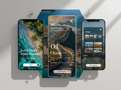Travelling Mobile App figma travelling ui ux web design