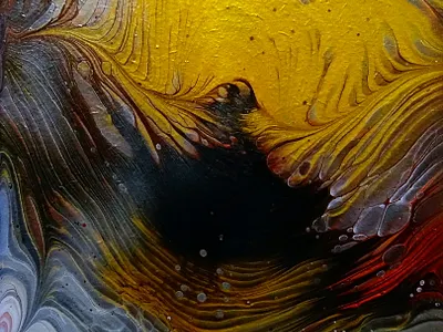 Feathery Straight Acrylic Pour Experiment (Part 2) acrylic acrylic paint art branding design illustration paintings pouring tutorial
