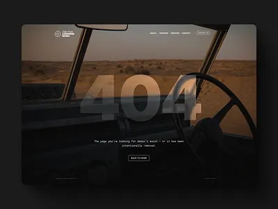 404 Page Concept for Automotive Brand 404 page automotive classic off road figma page ui ux webdesign