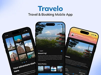 Travelo - Travel & Booking Mobile App app ui branding clean interface dribbble shot graphic design minimal design mobile app design mobile ui modern ui tourism app travel app travel booking app travel ui trip planner ui ui design user experience ux design