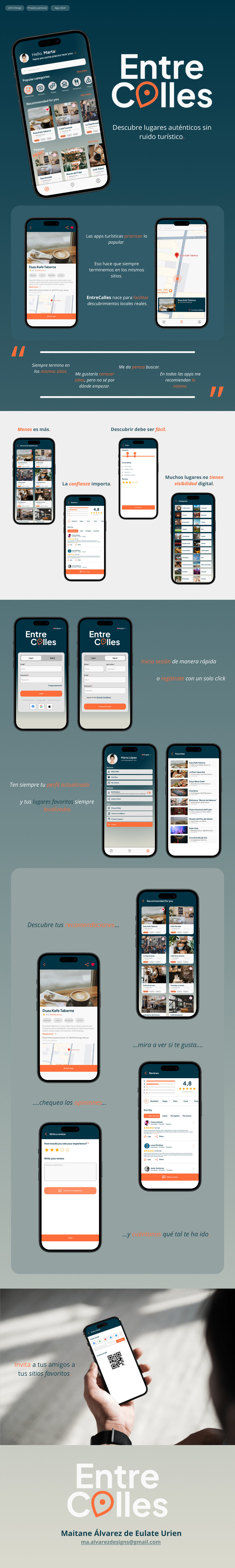 EntreCalles — UX/UI Preview app concept app design figma mobile app ui user experience ux uxui