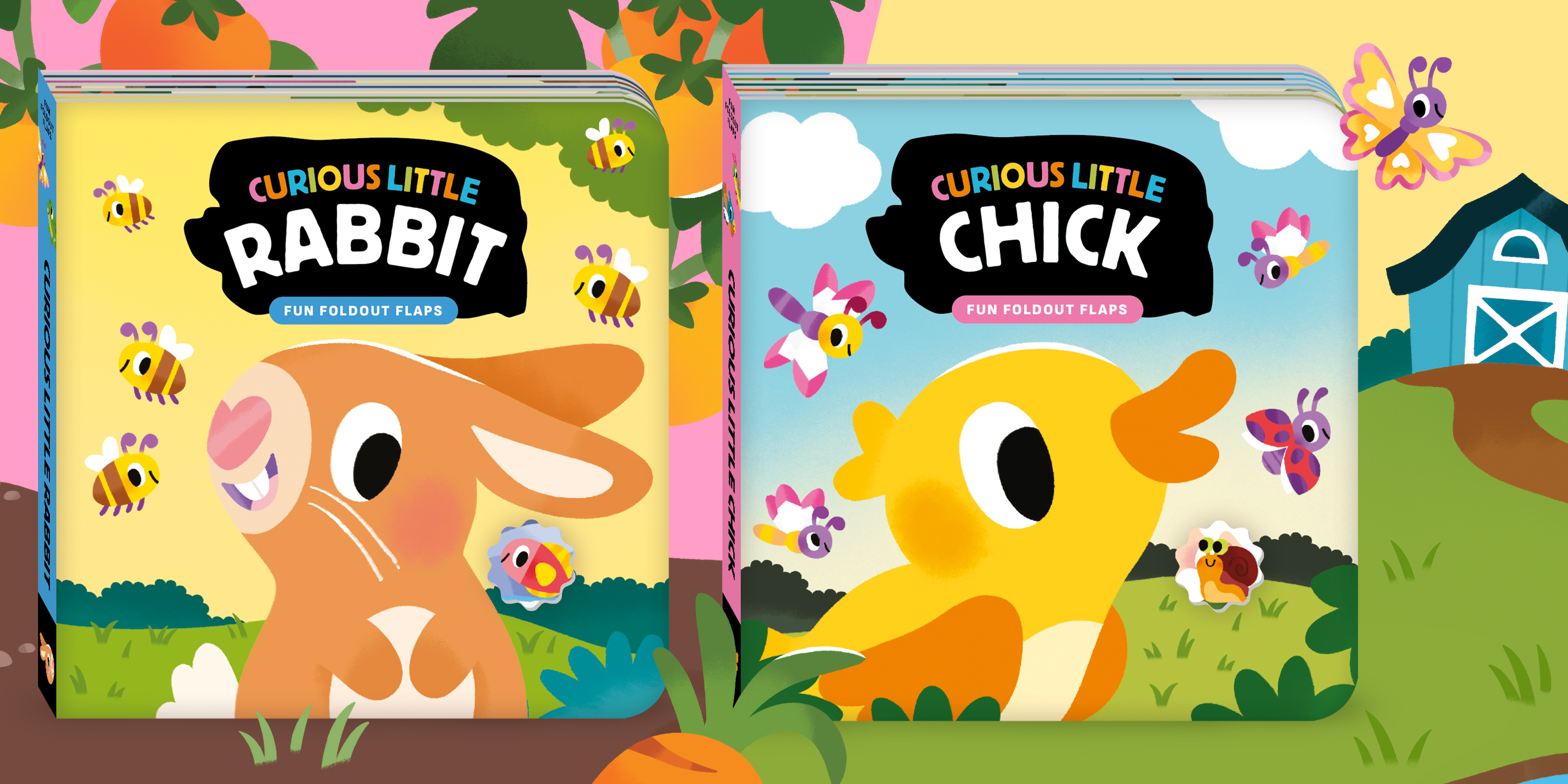 'Curious little' board books animal animals art book chick cute farm illustration illustrator kid kids rabbit toddler