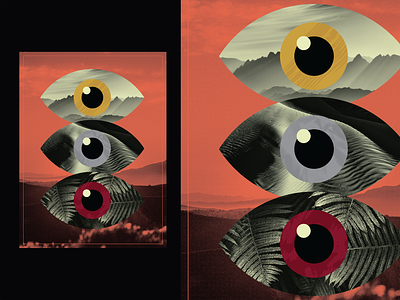 Poster 847 - “Trio Vision” art collage collage art color design eye eyes graphic illustration make something everyday poster poster art poster design