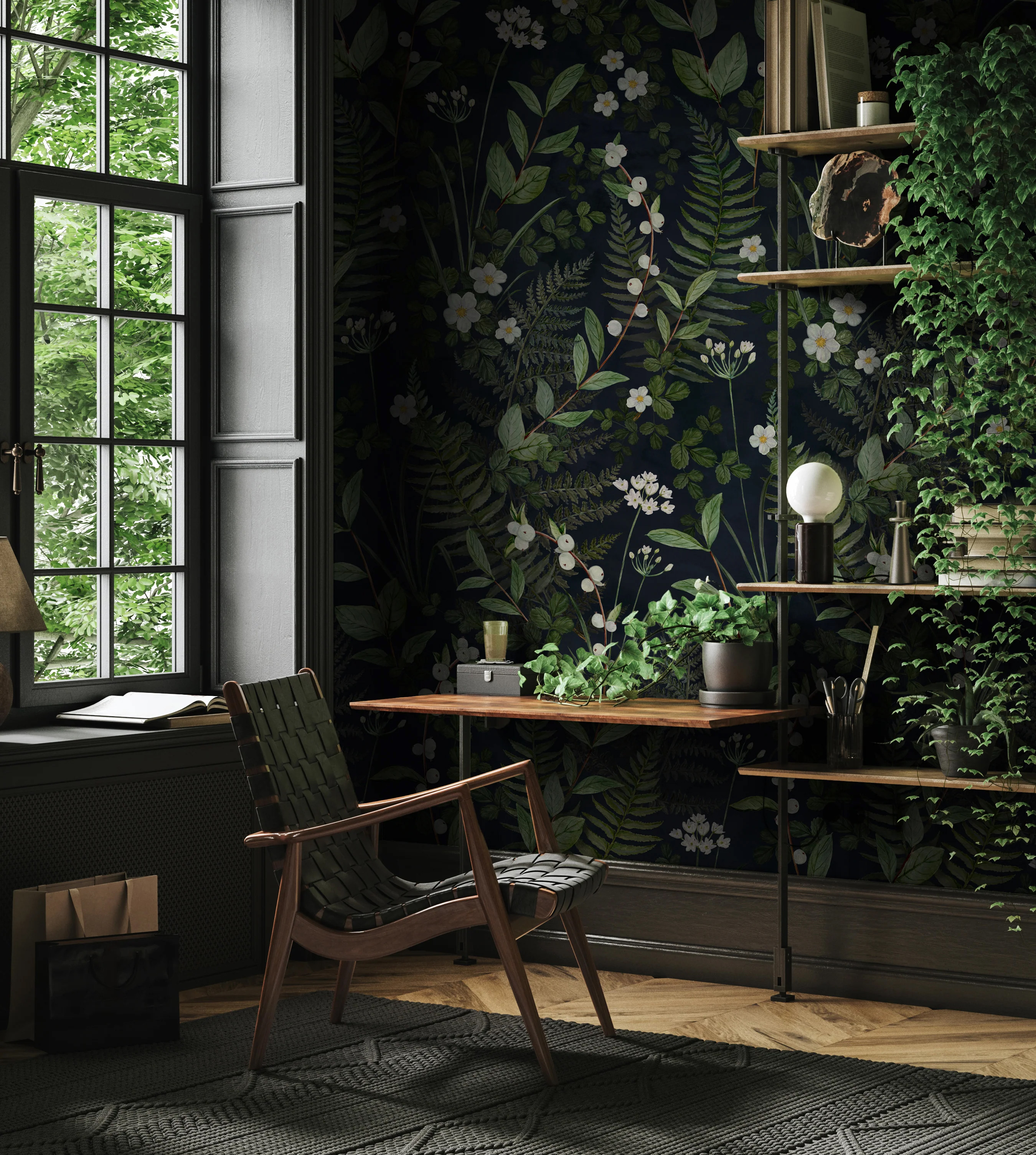 Northwest Fern Wallpaper, for Artscape Inc. botanical watercolor coastal strawberry painting ecology design fern paintings flora and fauna illustration gouache handpainted wallpaper heirloom illustration heritage brand largescale wallpaper native plants pattern oversized repeat pattern pnw illustration portland illustrator portland plant list illustration slow craft snowberry painting surface design traditional media watercolor illustration