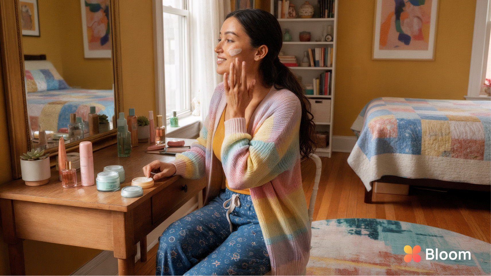 Bloom AI: Human Glow, AI Precision. after effects ai ai animation ai video app beauty motion design motion graphics ui ui animation vfx