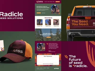 Radicle Seed Solutions | Visual Branding branding environmental forestry graphic design logo typography visual branding visual design