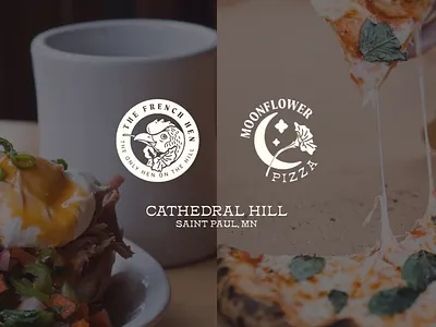 The French Hen x Moonflower Pizza | Visual Branding branding hospitality logo restaurant