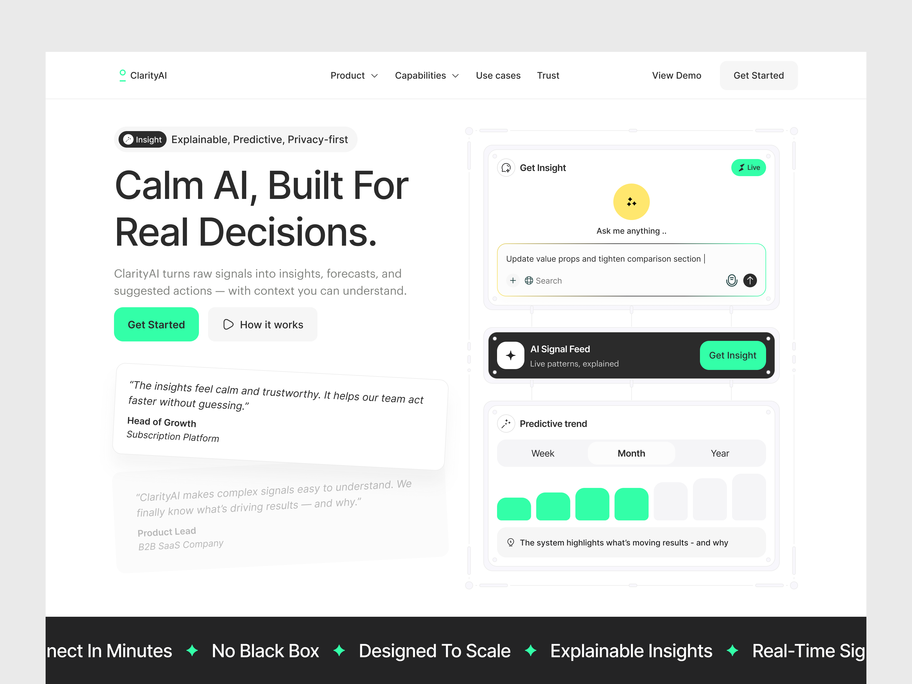 Example of Landing Page Design + Framer/Webflow