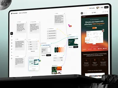 Unified Canvas AI for Landing Page Builder ai builder ai canvas ai tools ai workspace animation callour dashboard featured product interface landing page landing page builder minimalist node preview product design saas saas design uiux unified canvas web design